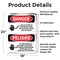 Signmission Electrical Panel Keep Clear Bilingual Danger Sign, Vinyl Decal, 18in W x 24in L, 2PK OS-2PACK-DS-D-1824-VS-1030 - alternate 6